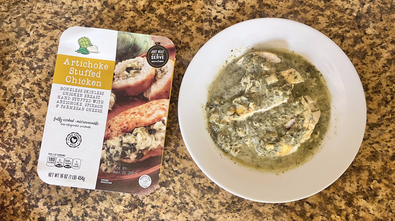 Park Street Deli Artichoke Stuffed Chicken Breast on a plate