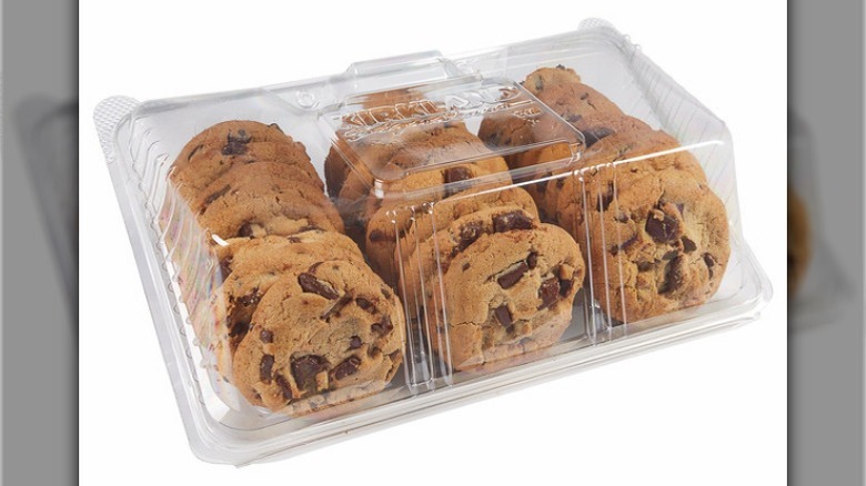 Costco cookies on white background
