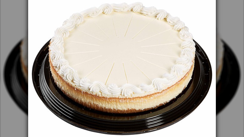 Costco cheesecake on white background