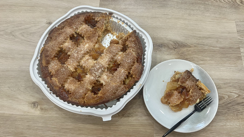 Costco apple pie slice on plate
