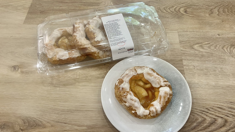 Costco apple filled Danish on plate