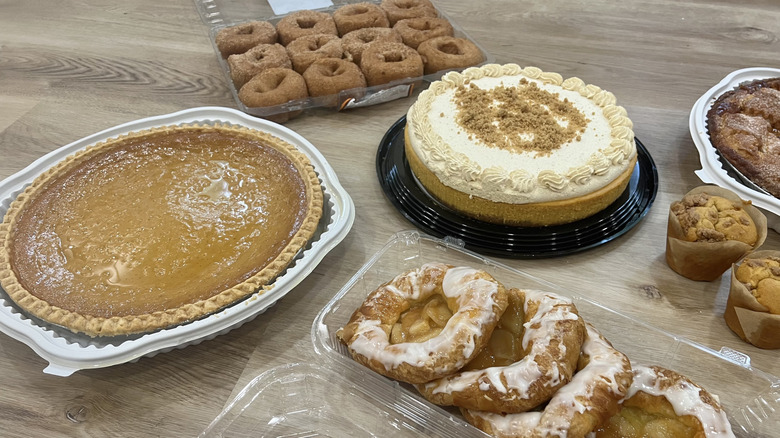 Costco fall desserts laid out in containers