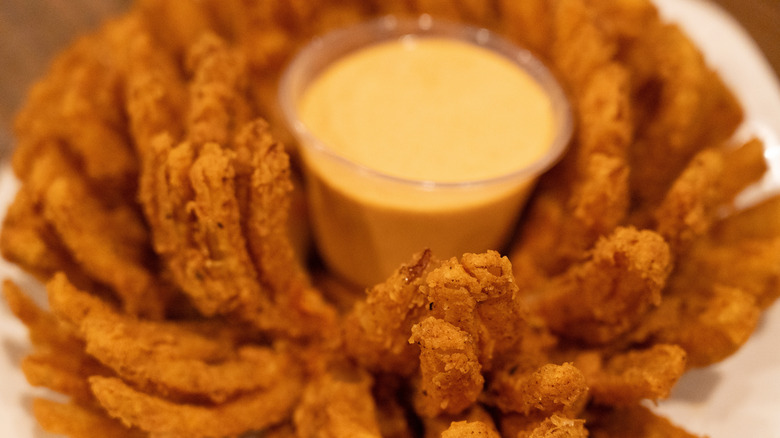 close up of the Bloomin Onion from Outback Steakhouse