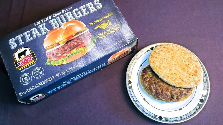 Holten's Chop House steak burger on a plate