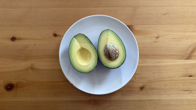 Trader Joe's avocado on white plate