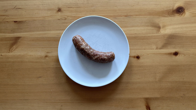 Mild Italian Pork Sausage on white plate