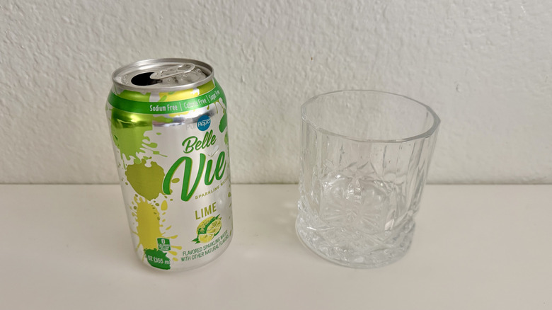 Aldi's PurAqua Belle Vie lime flavor on a table