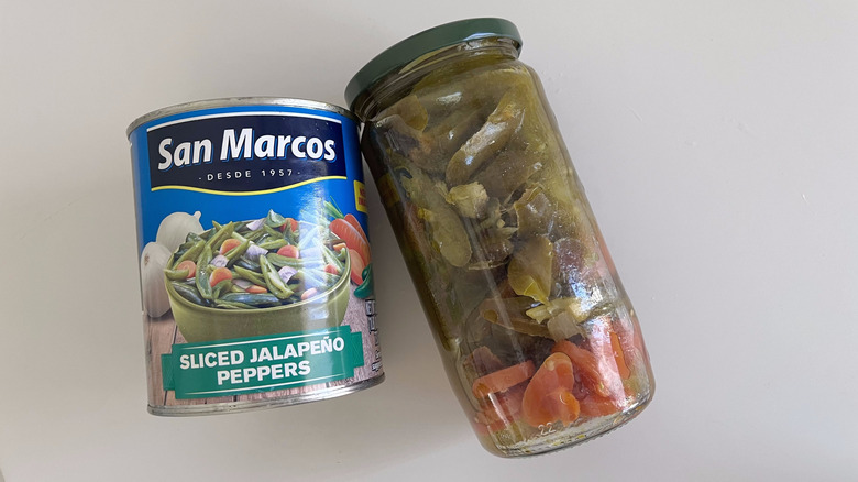 A can of San Marcos sliced jalapeño peppers