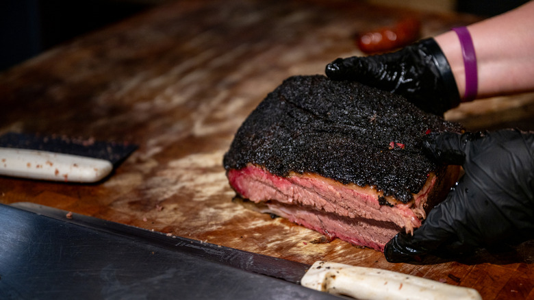 Beef brisket, sliced