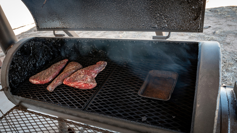 Tri-tip in a smoker