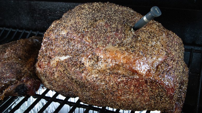 Smoked prime rib roast