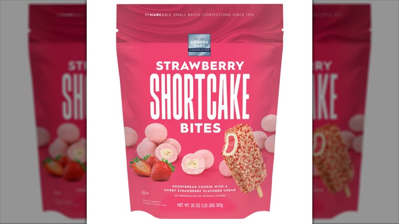 A bag of Edward Marc Strawberry Shortcake Bites
