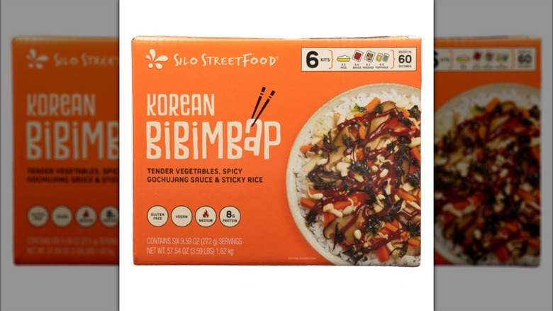 Orange box of Silo Streetfood Korean Bibimbap instant meal