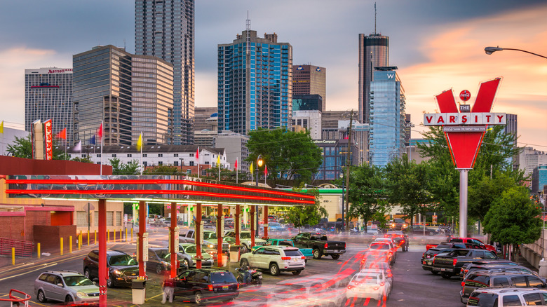 The Varsity restaurant and sign in Atlanta