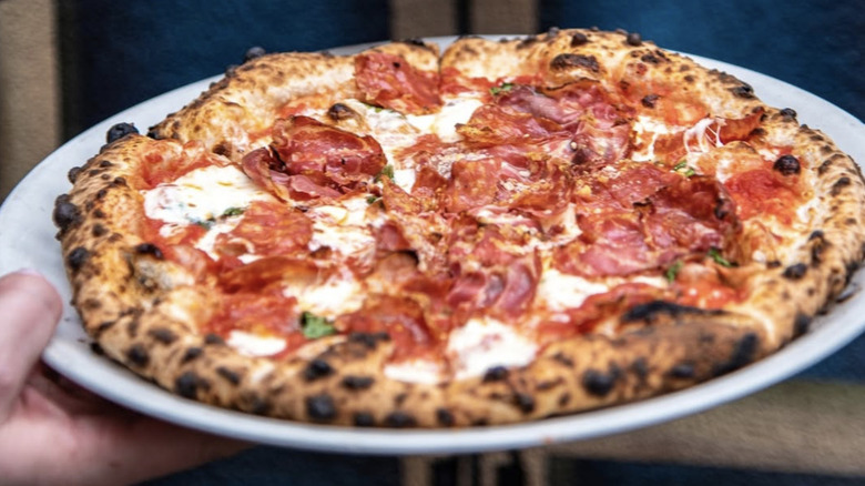 served pizza at Marco's