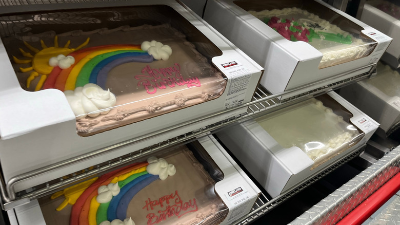 A selection of Costco sheet cakes