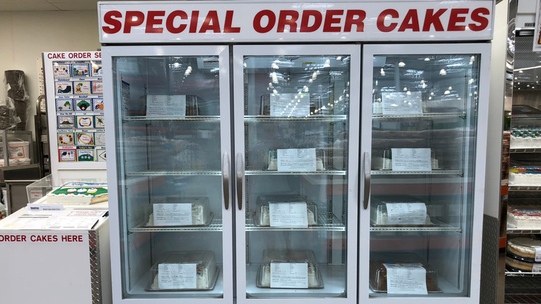 Costco's special order cakes fridge
