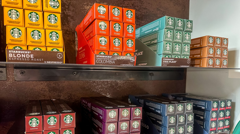 Starbucks by Nespresso pods on shelf