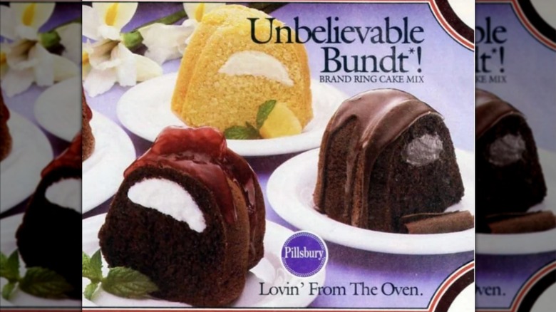A 1987 ad for Pillsbury Unbelievable Bundt Brand Ring Cake Mixes