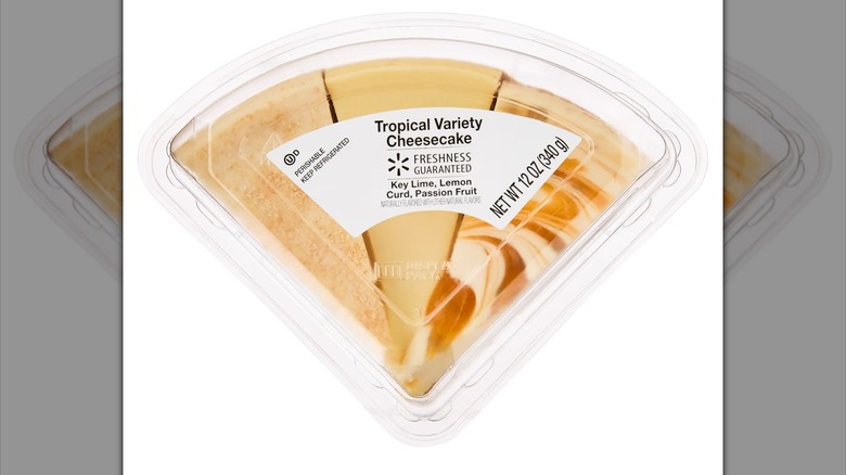 Walmart Freshness Guaranteed Tropical Variety Cheesecake Slices in lemon, lime, and passion fruit flavors
