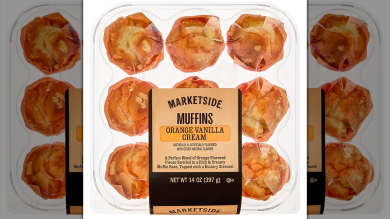 Box of Marketside Orange Vanilla Cream Muffins from Walmart