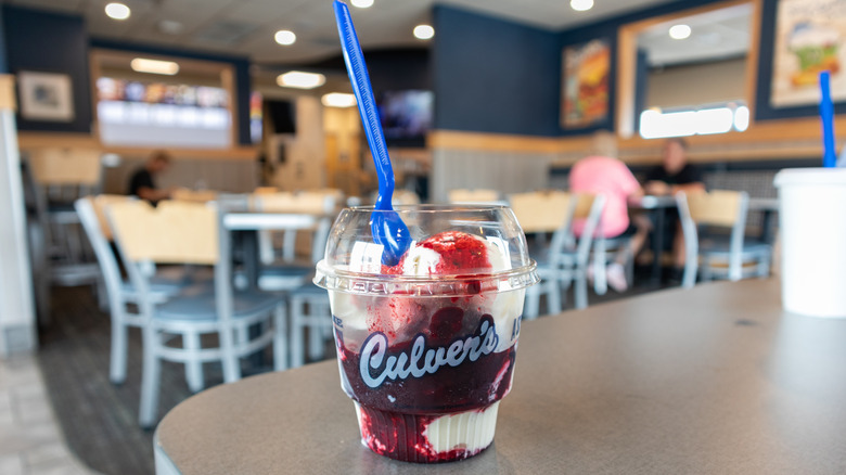 Culver's custard on a table at a restaurant