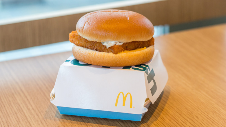 Filet-O-Fish from McDonald's displayed on its box.