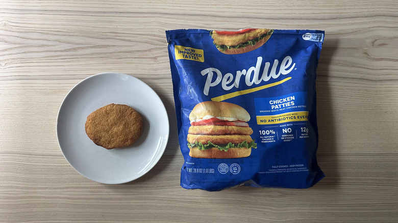 Perdue Chicken Patty on white plate