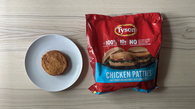 Tyson Chicken Patty on white plate