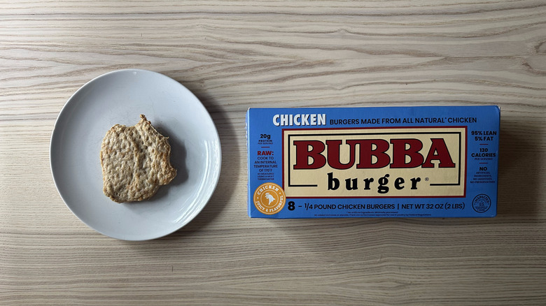 Chicken Bubba Burger on white plate