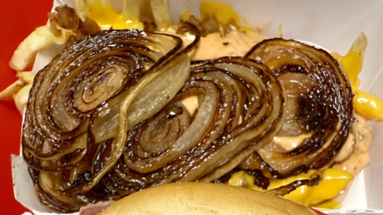 In-N-Out Animal Style Fries with whole grilled onions