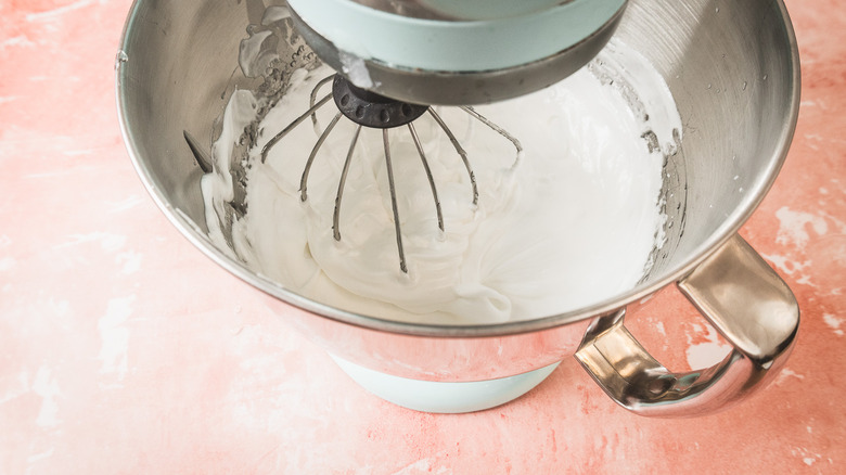 Whipping egg whites in stand mixer