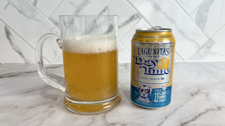 Can of Lagunitas Day Time IPA and beer in mug