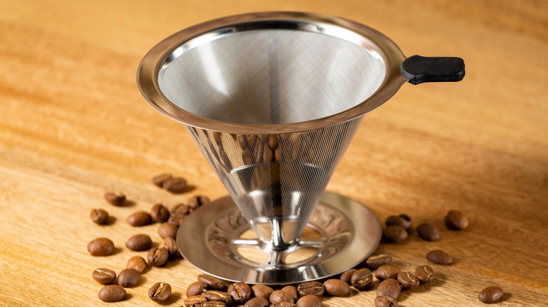 metal filter cone for pour over coffee