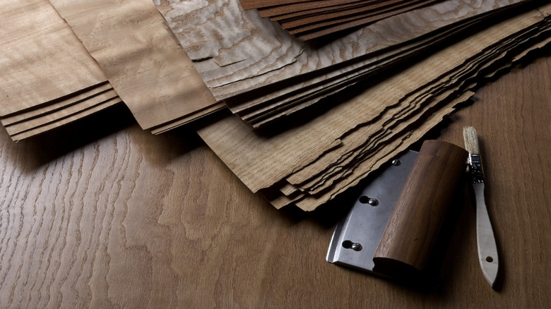 Several laminate sheets stacked together