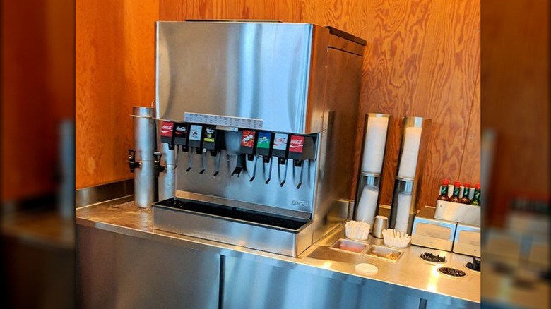 Soda fountain at Chipotle