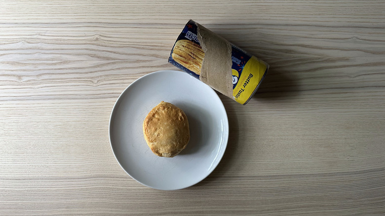Pillsbury Grands! Butter Tastin' biscuit on white plate