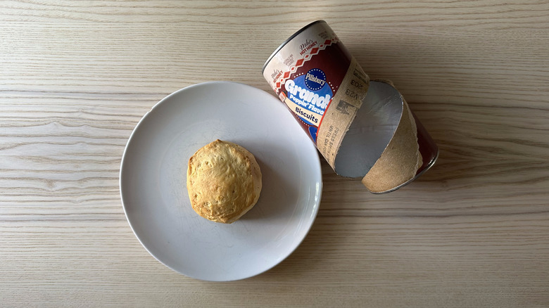 Pillsbury Grands! Poppin' Flavor Mike's Hot Honey biscuit on white plate