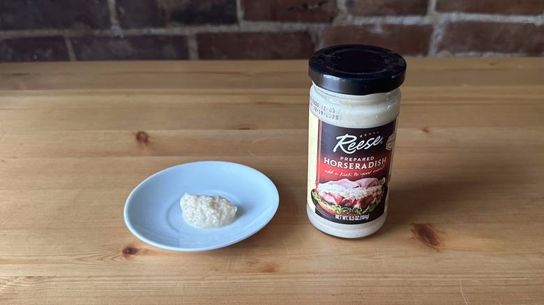 Reese Prepared Horseradish on wooden table