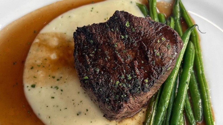 8 ounce filet served with whipped mashed potatoes