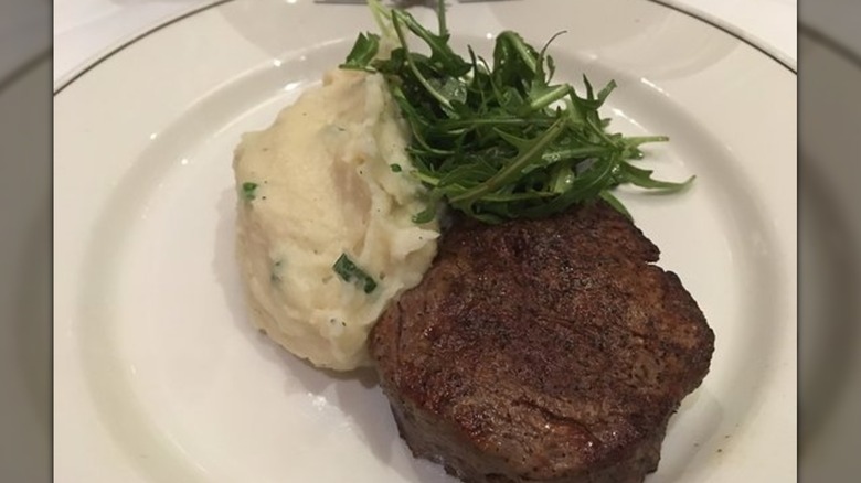 Steak close up from Truluck's on a plate