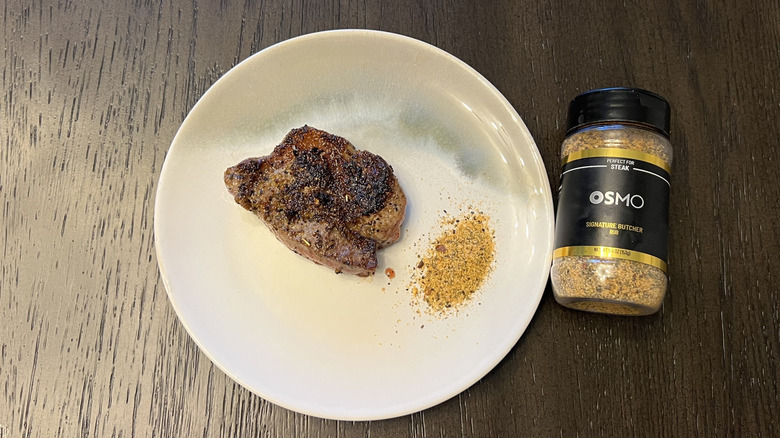 Osmo Signature Butcher Rub on steak cut