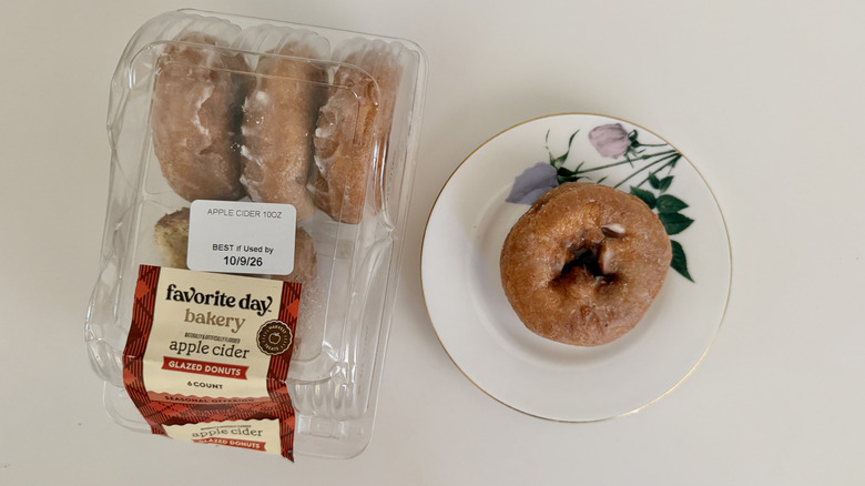 Favorite Day Apple Cider Glazed Donut on a plate