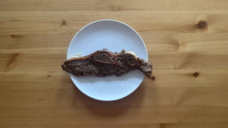 Trader Joe's Korean Style Beef Short Ribs on white plate
