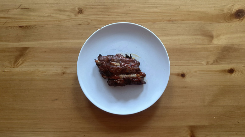 Lloyd's Baby Back Pork Ribs on white plate