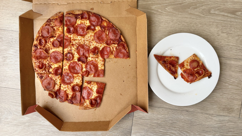 Tavern pizza slices on a plate