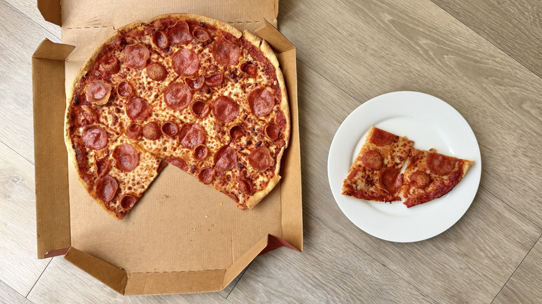 Thin 'N Crispy slices on a plate