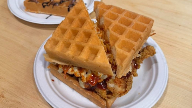 Chicken sandwich from Waffles and Whatnot