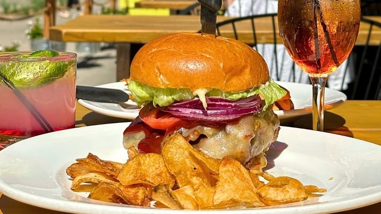 The Goat sandwich with chips