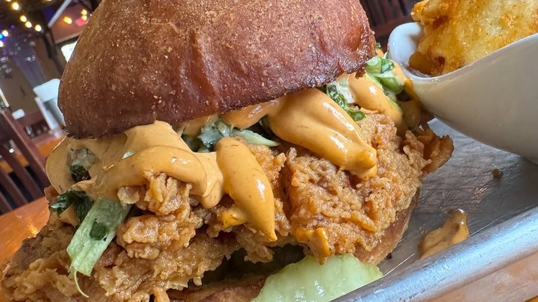 Fancy chicken sandwich